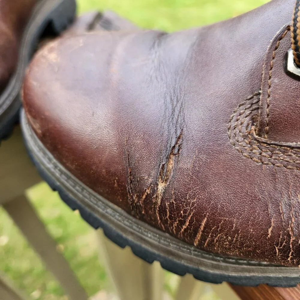 Vintage Timberland Boots Mens 8 W 10003 6211 Brown Leather Czech Republic Wide